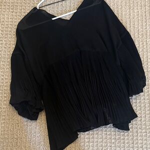 Bohme Black Pleated Blouse